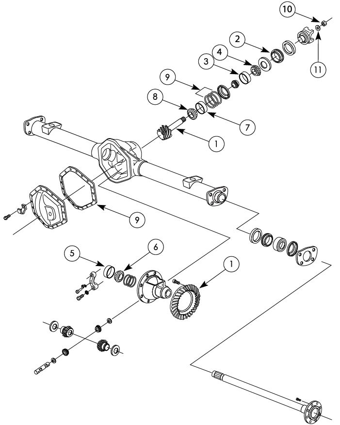 Dana 44 Exploded Diagrams